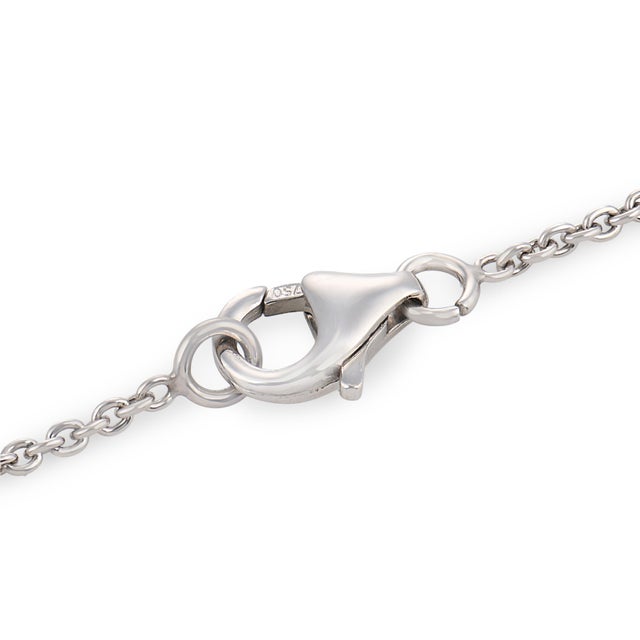 Mid Century 28.00 Carat Aquamarine Diamond 18k White Gold Necklace For Sale In Los Angeles - Image 6 of 6