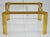1970s Mid-Century Modern Italian Lacquered Thin Line Brass Square Spacer Coffee Table For Sale - Image 5 of 12