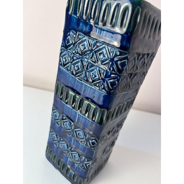 Rimini Blue Vase by Aldo Londi for Bitossi For Sale - Image 9 of 11