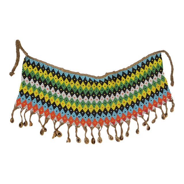 Tribal Ceremonial Skirt Kirdi Beaded Cache Sex Pikuran Cameroon For Sale