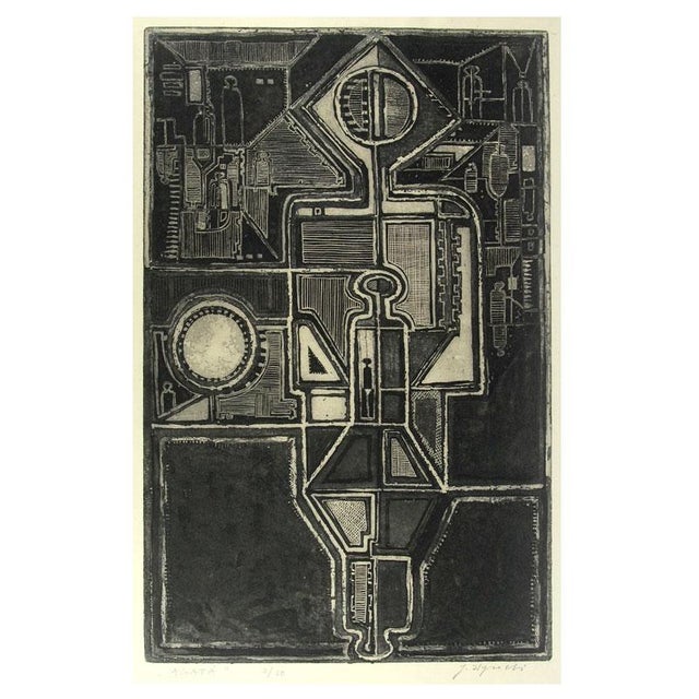 Black Janusz Wysocki, Agatha, Engraving, 1960s For Sale - Image 8 of 8