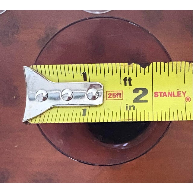 Amethyst Vintage Hand-Blown Art Glass Champagne Flutes – Set of 4– Jewel Tone Stemware – Green Aqua Pink Amethyst For Sale - Image 8 of 10