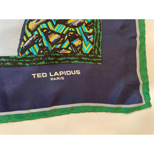Modern Ted Lapidus Paris Silk Scarf 1970s For Sale - Image 3 of 12