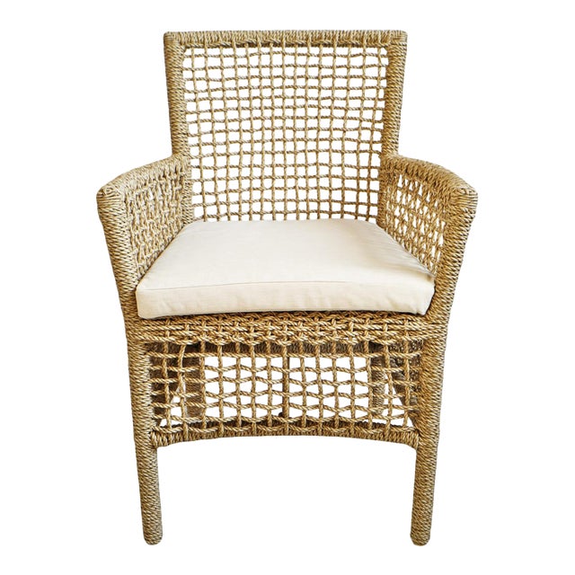 Outdoor Rope Dining Arm Chair | Chairish