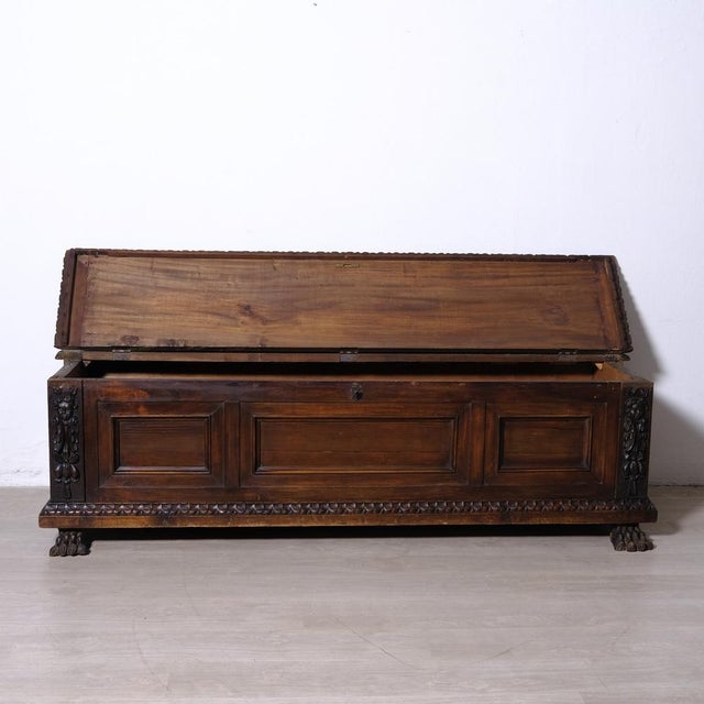 Antique Walnut Chest, Italy, 1900s For Sale - Image 3 of 18