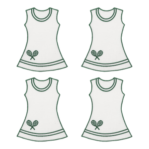 Tennis Dress Cocktail Napkins - Set of 4