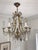 1900s Gilt Chandelier With White Opaline Crystals For Sale - Image 10 of 10