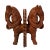 Vintage Asian Hand-Crafted Terracotta Horse Bookends - Pair Add a bold architectural presence to your home library,...