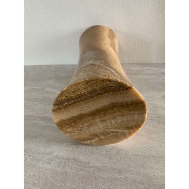 Vintage Neutral Onyx Marble Vase For Sale In Seattle - Image 6 of 11