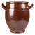 Large Glazed Brown Ceramic Pot, Belgium, 1800s For Sale