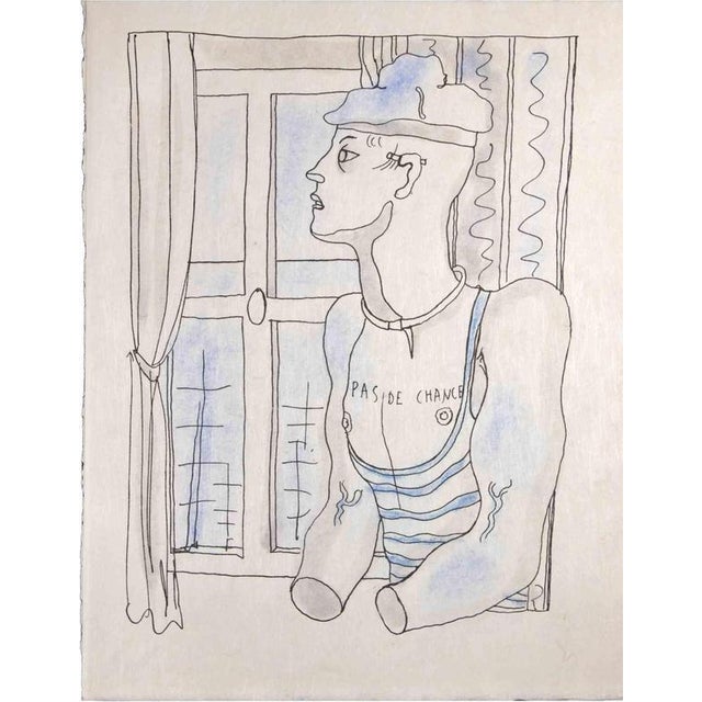 Hopeless is a Colored lithograph realized on japan paper by Jean Cocteau (1889 -1963) in 1930 ca. French draftsman, poet,...