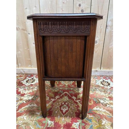 Wood Bedside Table in Oak For Sale - Image 7 of 11