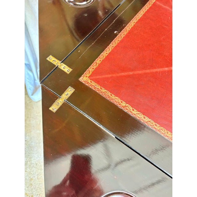 Early 20th Century French Walnut Envelope Style Game Table For Sale - Image 10 of 13