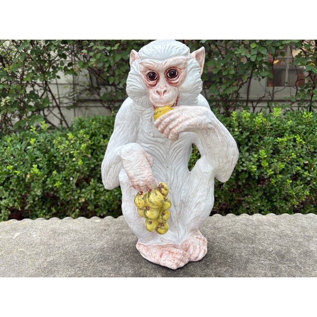 1960s Italian Glazed Terracotta Monkey Sculpture For Sale In Houston - Image 6 of 12