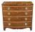 Bowfront Federal Style 4 Drawers Bachelor Chest Dresser With Pull Out Tray Brass Hardware For Sale