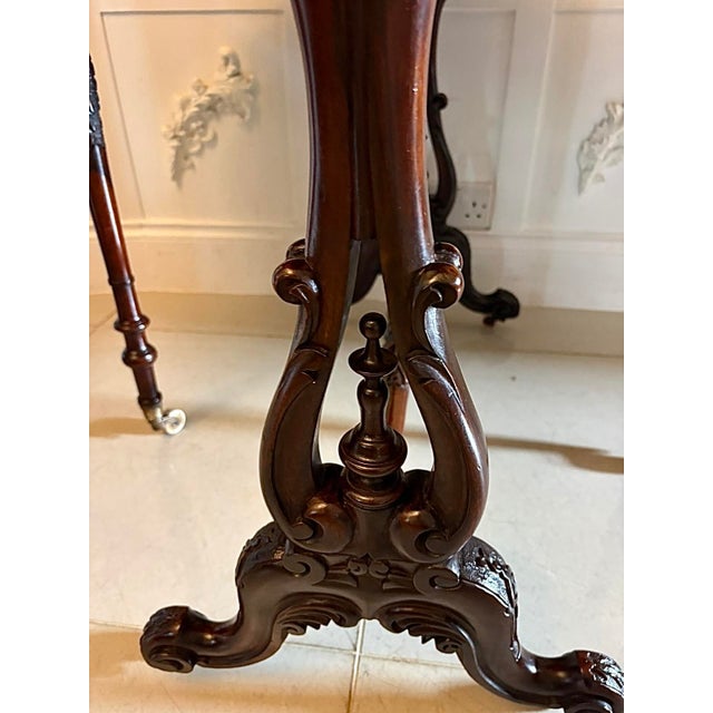 Antique Victorian Rosewood Drop Leaf Sutherland Occasional Table, 1850 For Sale - Image 13 of 17