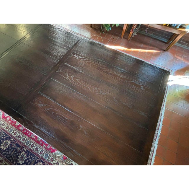 Country English White Oak Refectory Extension Table For Sale - Image 11 of 12