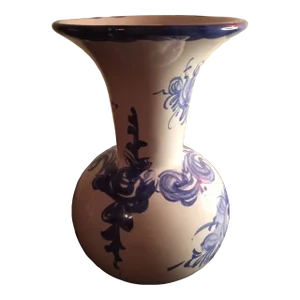 Signed Vestal Handpainted Portugal Ceramic Decorative Vase