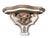 A remarkably decorative pair of large vintage Italian-style wall brackets, combining sculptural Rococo scrollwork with a...