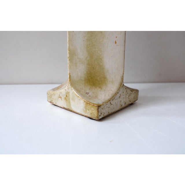 1970s Square Tubular Vase in Glazed Stoneware by Roger Capron For Sale - Image 5 of 7
