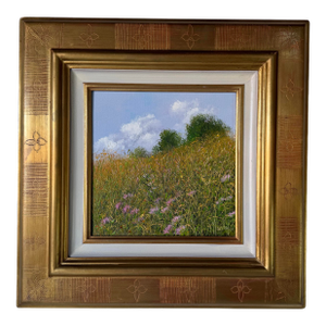 2003 Patrice Marchal “Fertilité” French Wildflower Landscape Oil on Canvas Painting – Framed