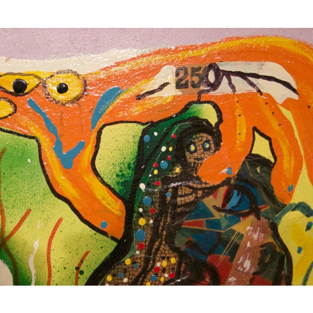 Numbers, Late 20th-Century, Abstract Mixed Media on Wood by George De Goya, 1976 For Sale - Image 3 of 8