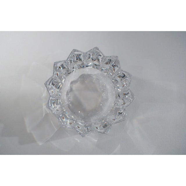 1980s 1980's Swedish Brutalist Vintage Orrefors Crystal Fleur Bowl by Jan Johansson, Signed For Sale - Image 5 of 8