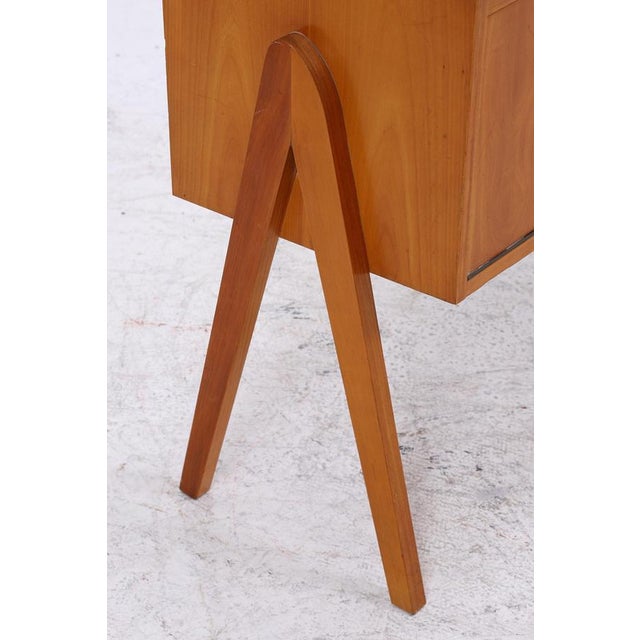 Vintage Teak Bedside Table with Flap and Drawers, 1960s For Sale - Image 12 of 16