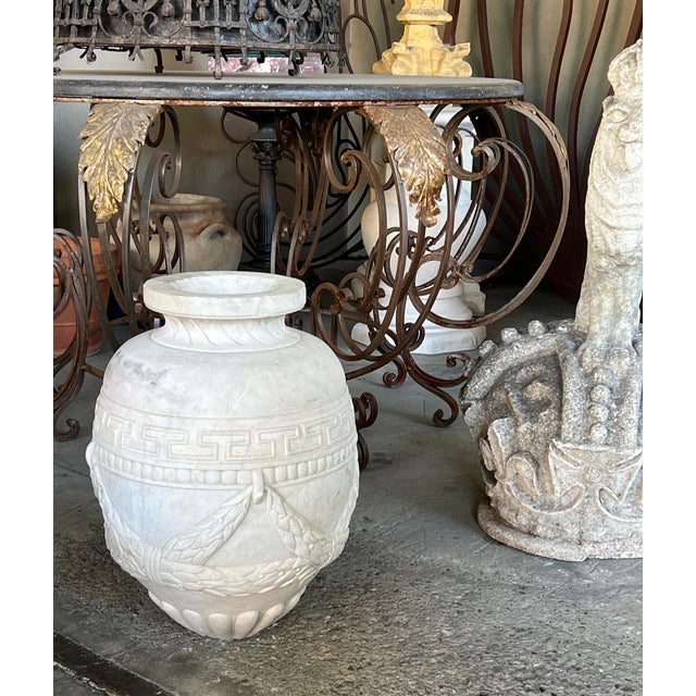 Italian Neoclassical Style Carved Marble Urn, After the Antique For Sale - Image 9 of 9