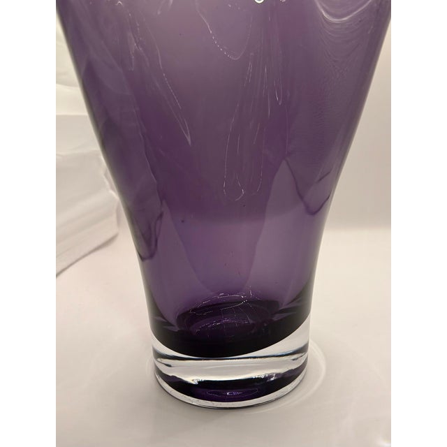 Lenox Lenox Amethyst Crystal Vase For Sale - Image 4 of 9