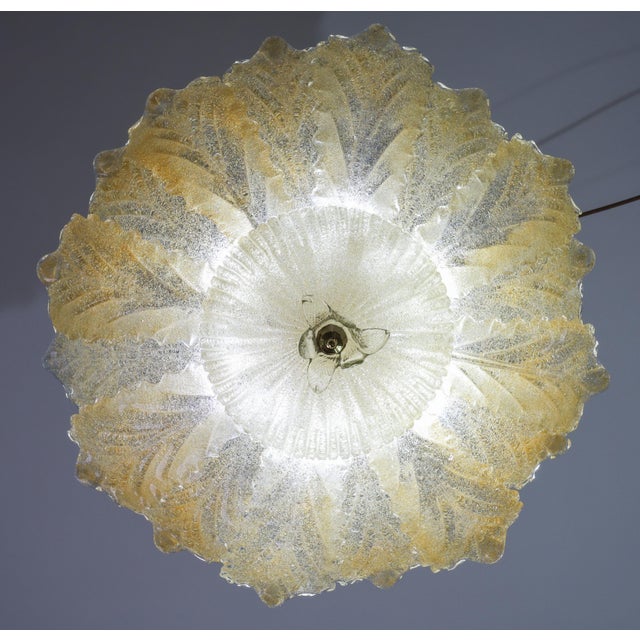 1970s 1970s Abu Dhabi, Murano Glass Gold Flush Mount For Sale - Image 5 of 11
