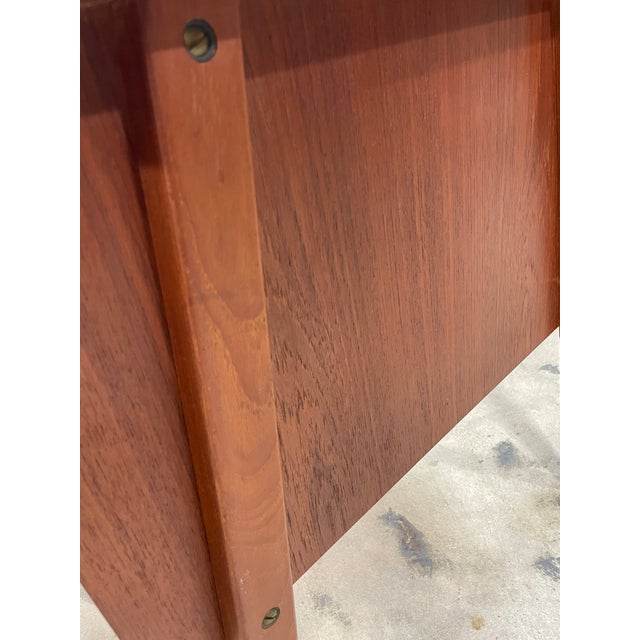 Brown Danish Modern Teak Vanity or Desk For Sale - Image 8 of 10
