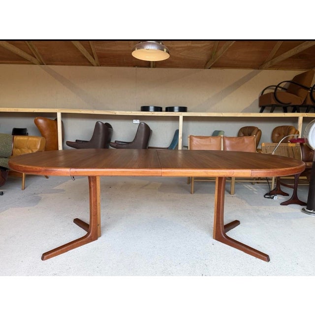 Double Extending Round Dining Table by Svend Aage Madsen, 1960s For Sale - Image 12 of 14