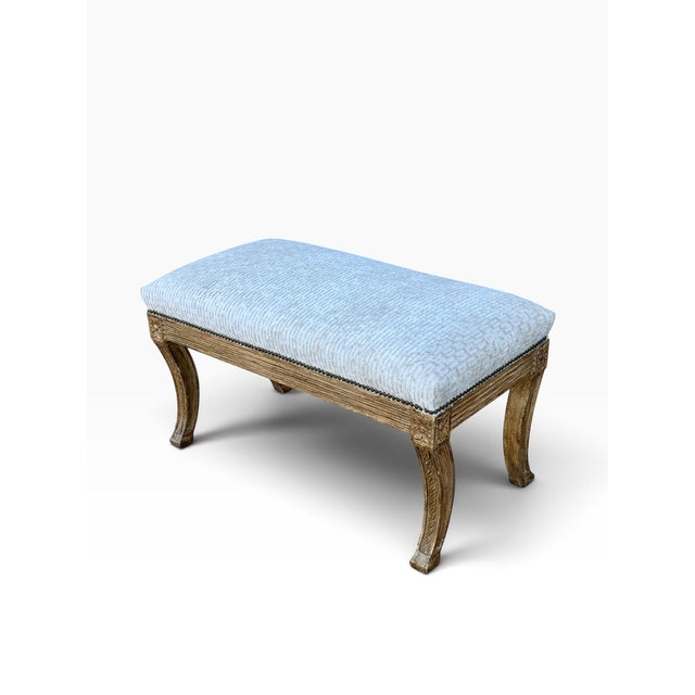 Dennis & Leen Regency Style Upholstered Bench For Sale In Los Angeles - Image 6 of 7