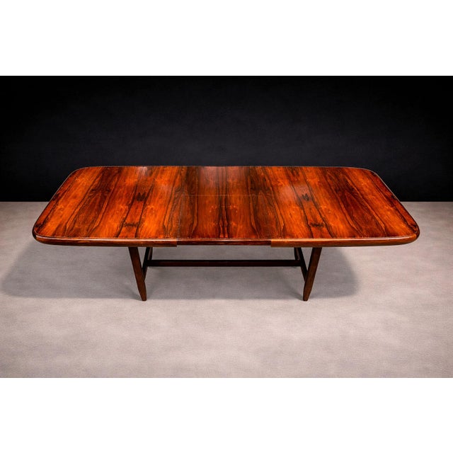 Brazilian Mid-Century Modern Extendable Dining Table in Rosewood, Loher, 1960s For Sale In New York - Image 6 of 11