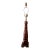 Vintage Asian Inspired Walnut Wood Table Lamp by Lurie Original, Sculptural Mid Century Lamp For Sale
