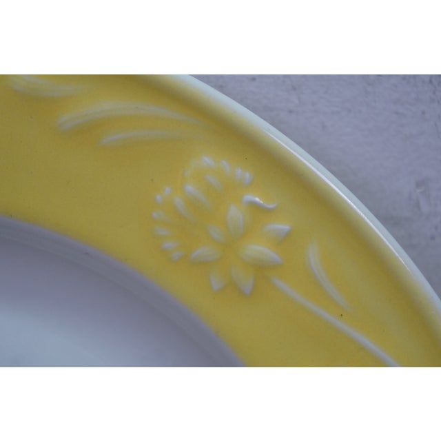 Lenox Vintage Lenox Yellow Poppies Rainbow Porcelain Dinner Plates Dinnerware - 7 pcs For Sale - Image 4 of 11