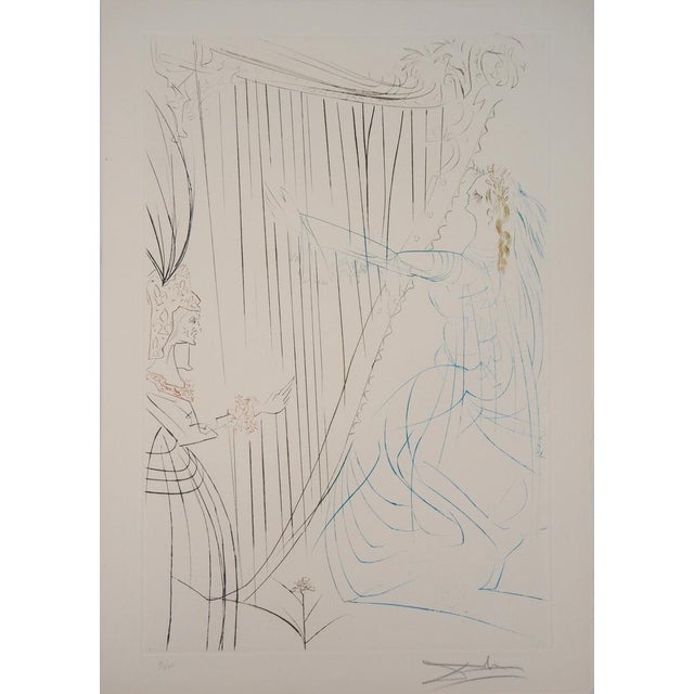 Salvador Dali, Iseult Et Branguine, 1970, Original Etching For Sale - Image 10 of 10