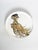 Glazed ceramic decorative plate featuring an original illustration of a ram's head, rendered in a contemporary and...
