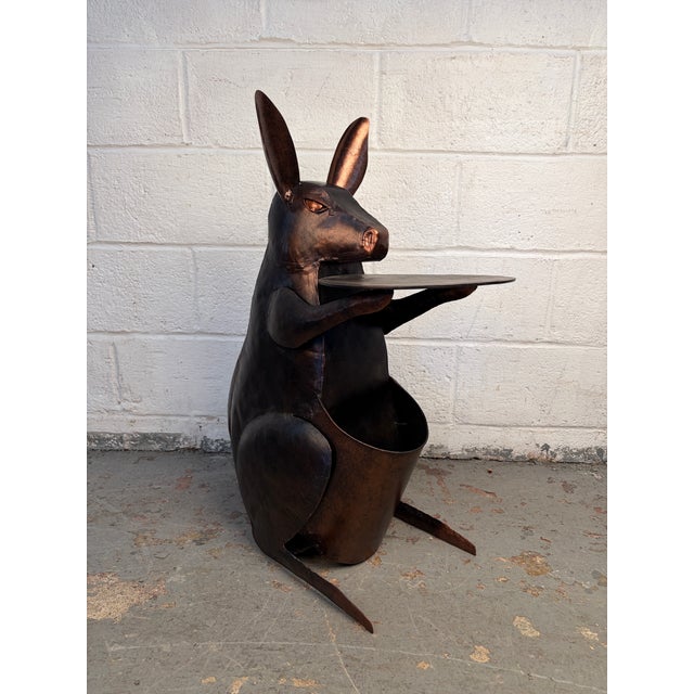 1990s 1990s Unique Copper Kangaroo Side Table For Sale - Image 5 of 12