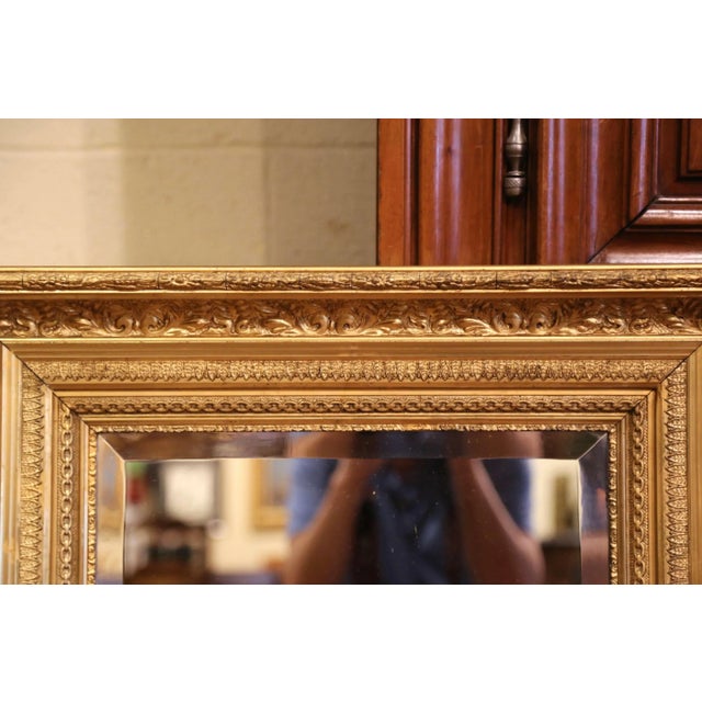 Late 19th Century 19th Century French Napoleon III Carved Giltwood Wall Mirror For Sale - Image 5 of 10