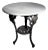 Vintage English Victorian Cast Iron Table With Marble Top For Sale