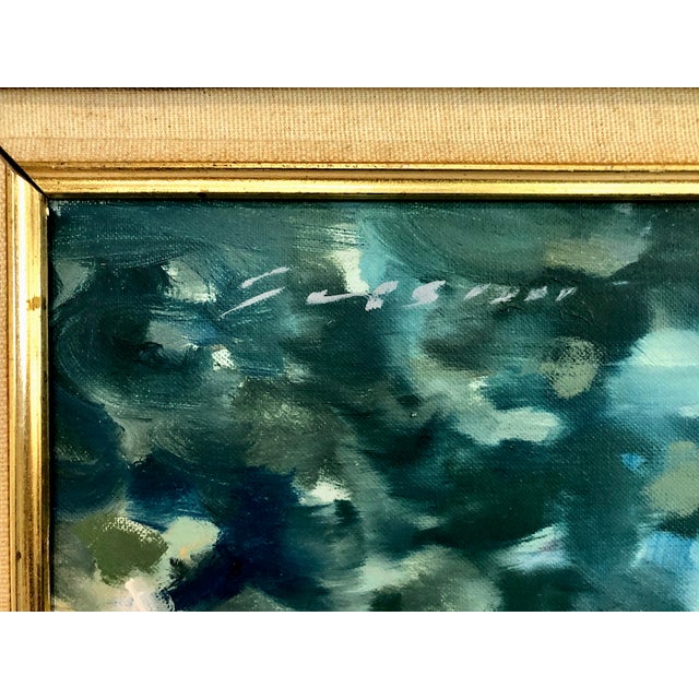 Impressionist Painting of Young Girls in a Garden, by André Gisson For Sale - Image 4 of 8