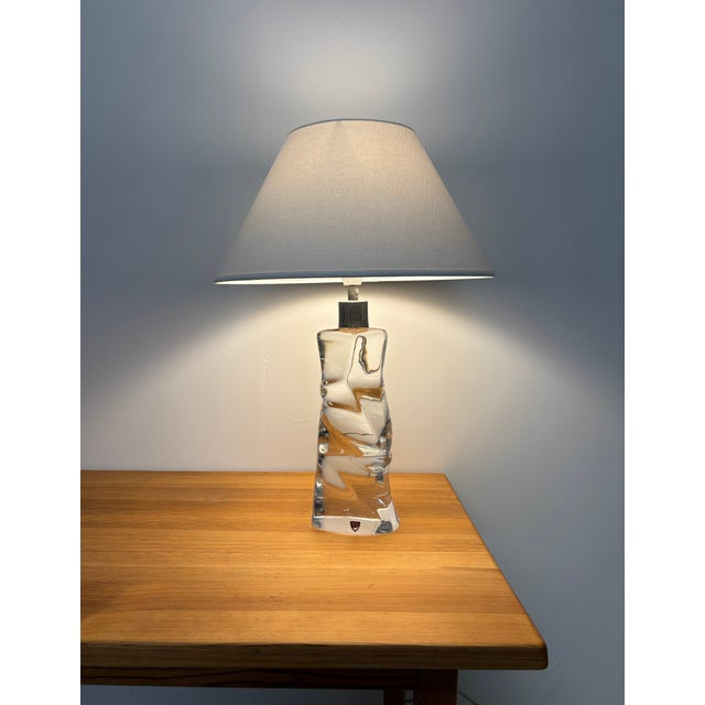 Orrefors Modern Glass Table Lamp by Olle Alberius for Orrefors, 1960s For Sale - Image 4 of 10
