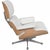 White Set of Lounge Chair with Ottoman in White Leather by Charles Eames, 2010s For Sale - Image 8 of 18