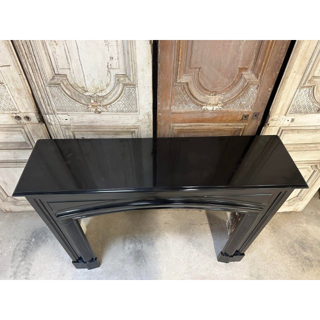 French Louis XIV Style Fireplace in Black Marble, 1900s For Sale - Image 13 of 15