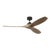 Visual Comfort Fan Collins Smart 60" Ceiling Fan in Midnight Black and Natural Honey For Sale