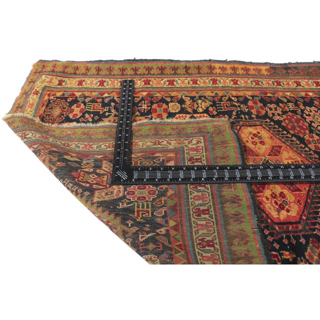 Navy Blue Antique Northwest Persian Rug, 02'11 X 08'09 For Sale - Image 8 of 11