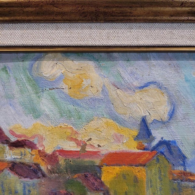Julián De Tellaeche, Coastal Village, Early 20th Century, Oil on Panel, Framed For Sale - Image 10 of 18