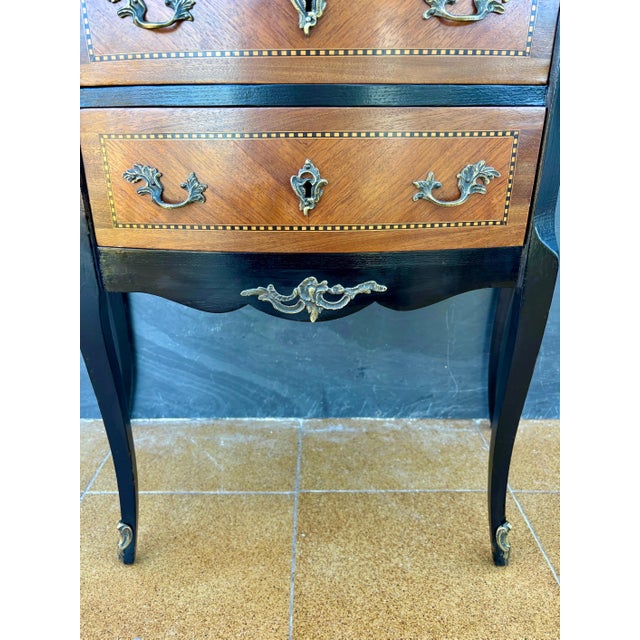 French Louis XV Style Marble Top Petite Commode, Mid-20th Century For Sale - Image 6 of 8